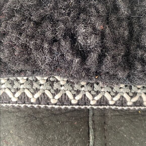 WOMEN'S UGG SUNDANCE REVIVAL BRAID BLACK TALL BOOT Sz 6 Boho Western Winter - Picture 12 of 14